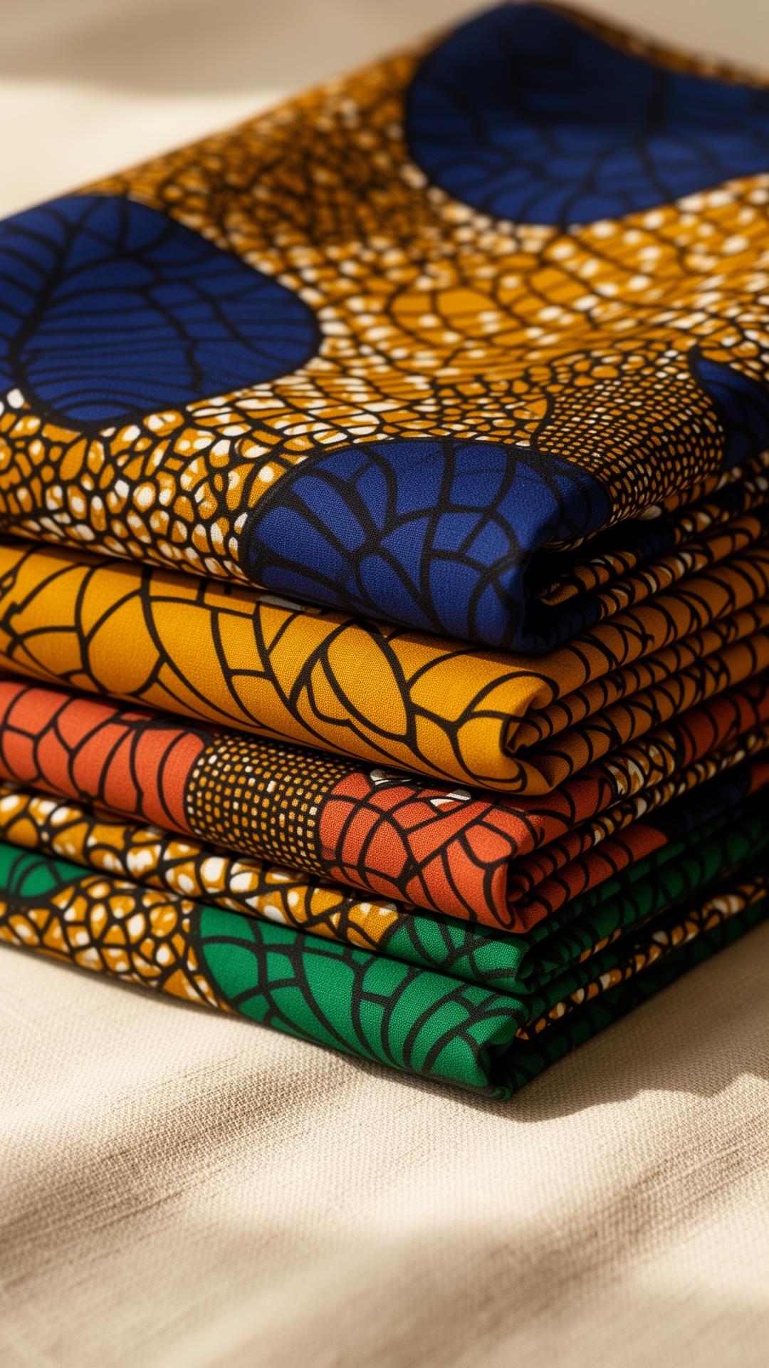 Ankara fabric stack